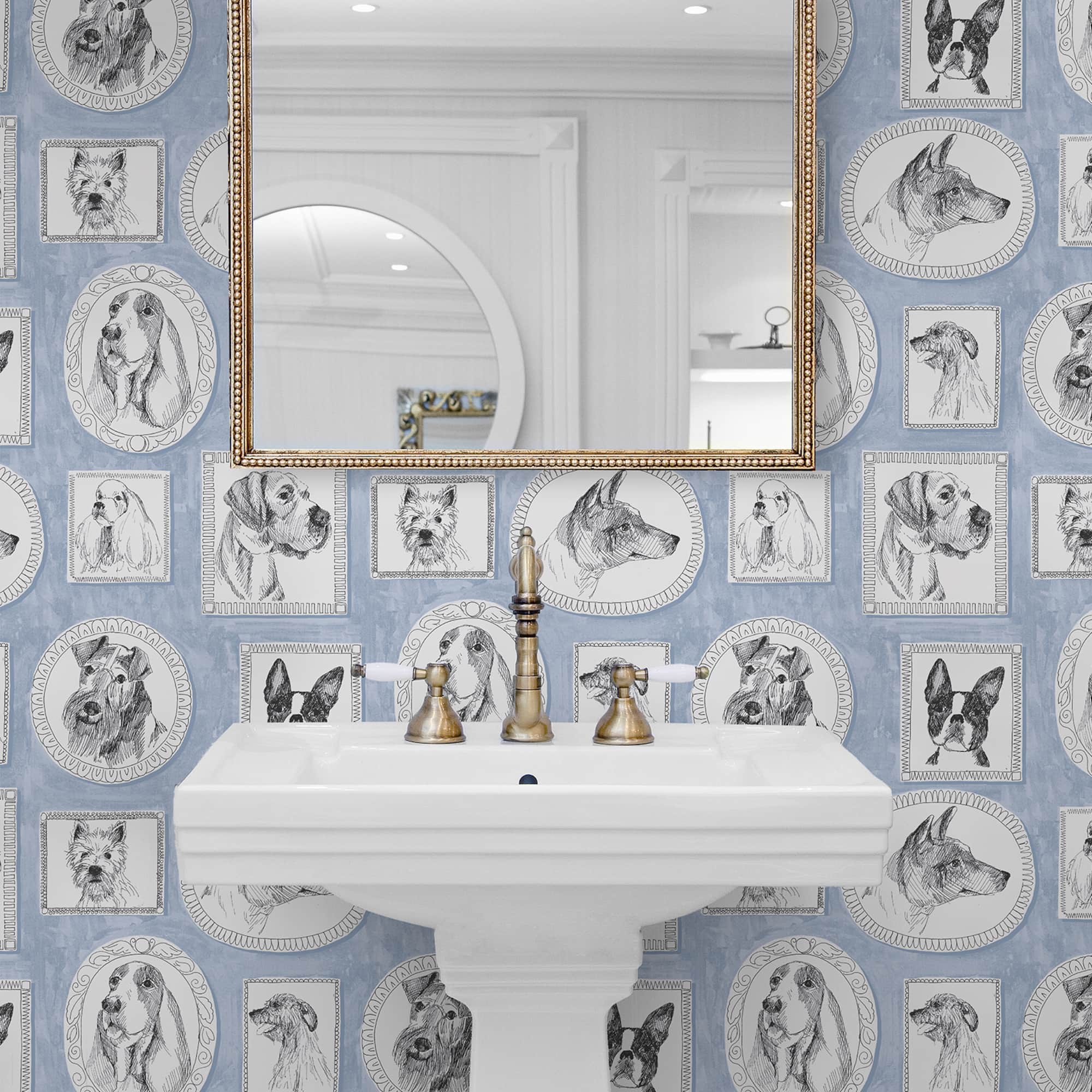 Surface Style Pup Portraits Peel & Stick Wallpaper